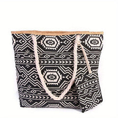 Vintage Pattern Beach Storage Bag Lightweight Tote Handbag