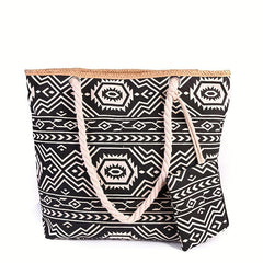 Vintage Pattern Beach Storage Bag Lightweight Tote Handbag