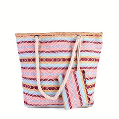 Vintage Pattern Beach Storage Bag Lightweight Tote Handbag