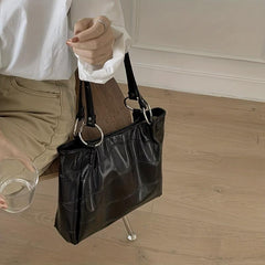Crocodile Embossed Tote Bag All Match Storage Handbag