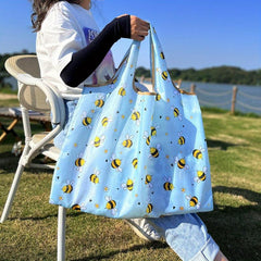 Animal Print Foldable Shopping Bag Eco Friendly Reusable Tote Bag