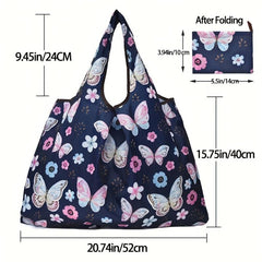Animal Print Foldable Shopping Bag Eco Friendly Reusable Tote Bag