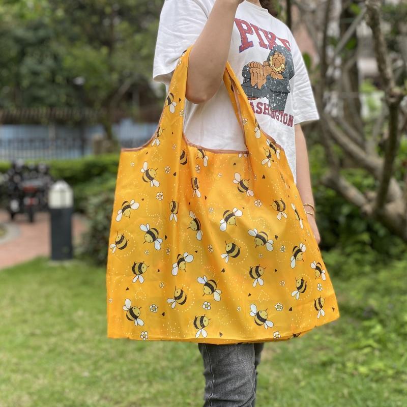 Animal Print Foldable Shopping Bag Eco Friendly Reusable Tote Bag