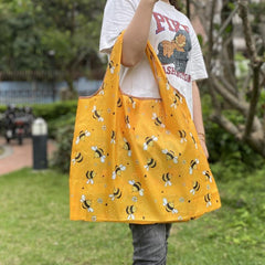 Animal Print Foldable Shopping Bag Eco Friendly Reusable Tote Bag