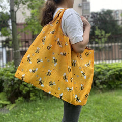 Animal Print Foldable Shopping Bag Eco Friendly Reusable Tote Bag