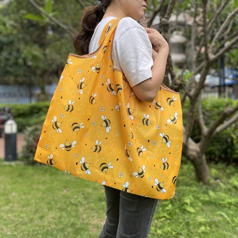 Animal Print Foldable Shopping Bag Eco Friendly Reusable Tote Bag