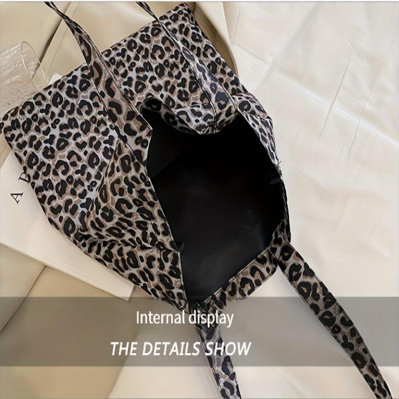 Leopard Animal Print Tote Bag Large Capacity Shoulder Bag Women's Handbag