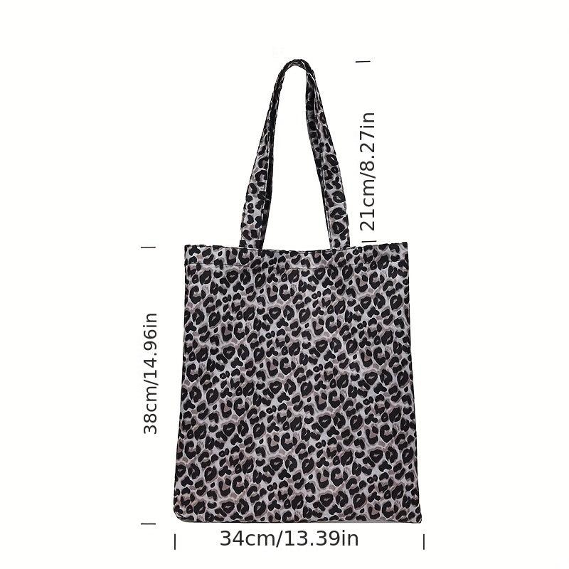 Leopard Animal Print Tote Bag Large Capacity Shoulder Bag Women's Handbag