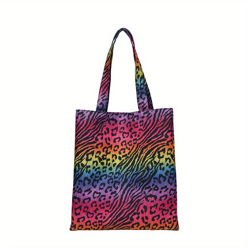Leopard Animal Print Tote Bag Large Capacity Shoulder Bag Women's Handbag