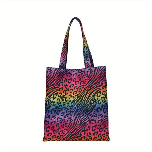 Leopard Animal Print Tote Bag Large Capacity Shoulder Bag Women's Handbag