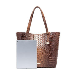 Crocodile Embossed Tote Bag Set Shoulder Bag With Clutch Purse