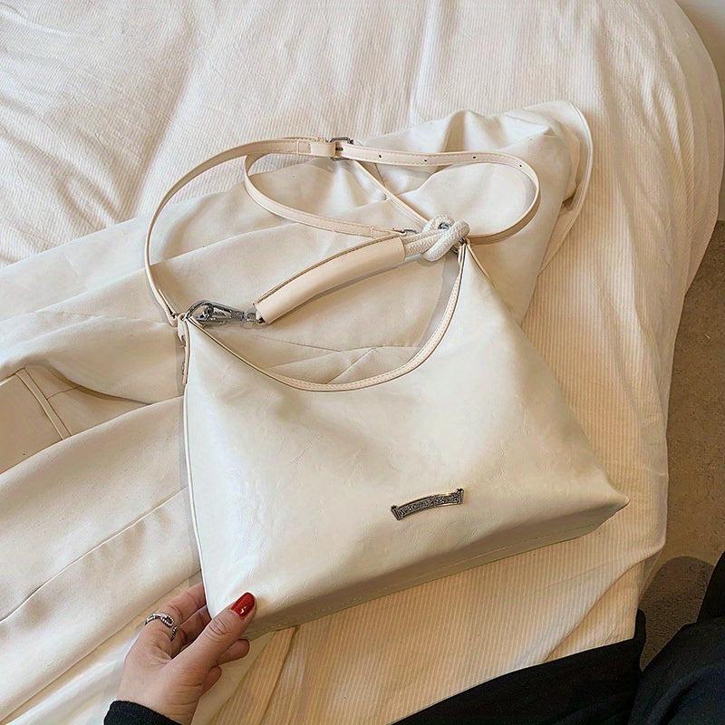Solid Baguette Bag Underarm Bag All Match Casual Bag