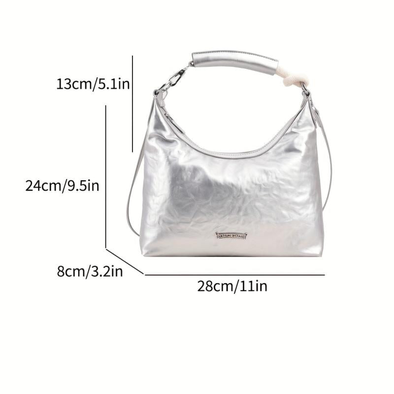 Solid Baguette Bag Underarm Bag All Match Casual Bag