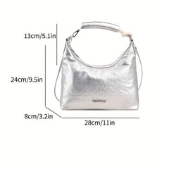 Solid Baguette Bag Underarm Bag All Match Casual Bag