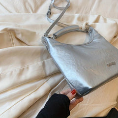 Solid Baguette Bag Underarm Bag All Match Casual Bag
