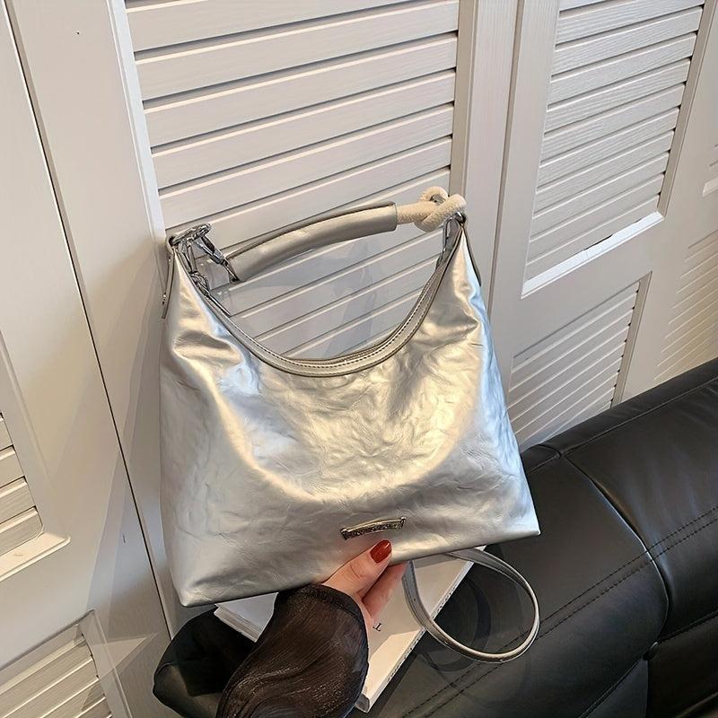 Solid Baguette Bag Underarm Bag All Match Casual Bag