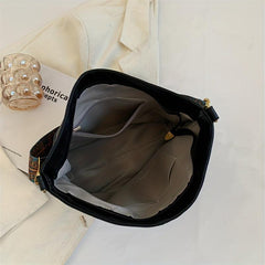 Vintage Tote Shoulder Bag with Wide Strap for Work