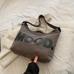 Letter Graphic Large Capacity Tote Bag