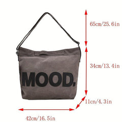 Letter Graphic Large Capacity Tote Bag
