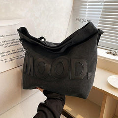 Letter Graphic Large Capacity Tote Bag