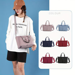 Nylon Crossbody Tote Bag Lightweight Pocket Handbag