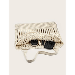 Woven Hollow Large Capacity Tote Bag Lightweight Shoulder Bag