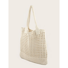 Woven Hollow Large Capacity Tote Bag Lightweight Shoulder Bag