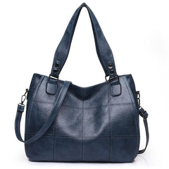 Casual Women's Faux Leather Tote Bag with Detachable Strap
