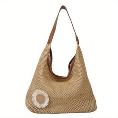 Straw Woven Beach Hobo Bag Large Tote Women's Shoulder & Handbag