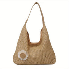 Straw Woven Beach Hobo Bag Large Tote Women's Shoulder & Handbag
