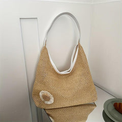 Straw Woven Beach Hobo Bag Large Tote Women's Shoulder & Handbag