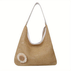 Straw Woven Beach Hobo Bag Large Tote Women's Shoulder & Handbag