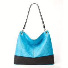 Vintage Contrast Hobo Bag Large Capacity Tote Shoulder Purse