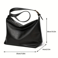 Large Capacity Crossbody Bag Soft PU Leather Hobo Bag
