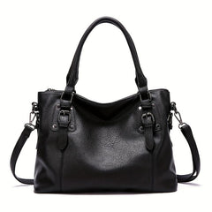 Vintage Tote Satchel Bag Solid Shoulder Bag All Match Bag
