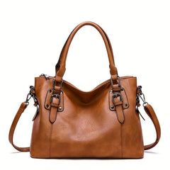 Vintage Tote Satchel Bag Solid Shoulder Bag All Match Bag