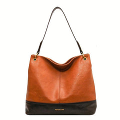 Vintage Contrast Hobo Bag Large Capacity Tote Bag Women's Shoulder Bag