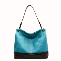 Vintage Contrast Hobo Bag Large Capacity Tote Bag Women's Shoulder Bag