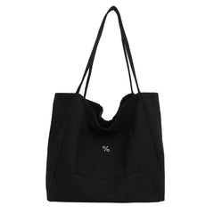 Minimalist Canvas Tote Shoulder Bag Large Capacity Lightweight Handbag