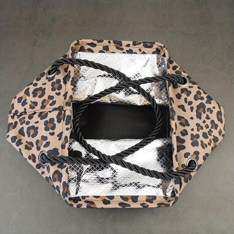 Leopard Pattern Tote Bag Women's Beach Bag with Fixed Straps