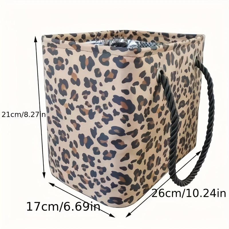 Leopard Pattern Tote Bag Women's Beach Bag with Fixed Straps