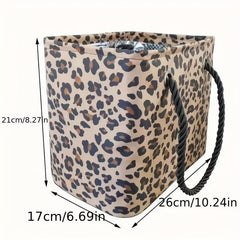 Leopard Pattern Tote Bag Women's Beach Bag with Fixed Straps