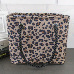 Leopard Pattern Tote Bag Women's Beach Bag with Fixed Straps