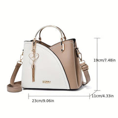Matching Tote Bag PU Leather Satchel Bag
