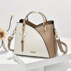 Matching Tote Bag PU Leather Satchel Bag