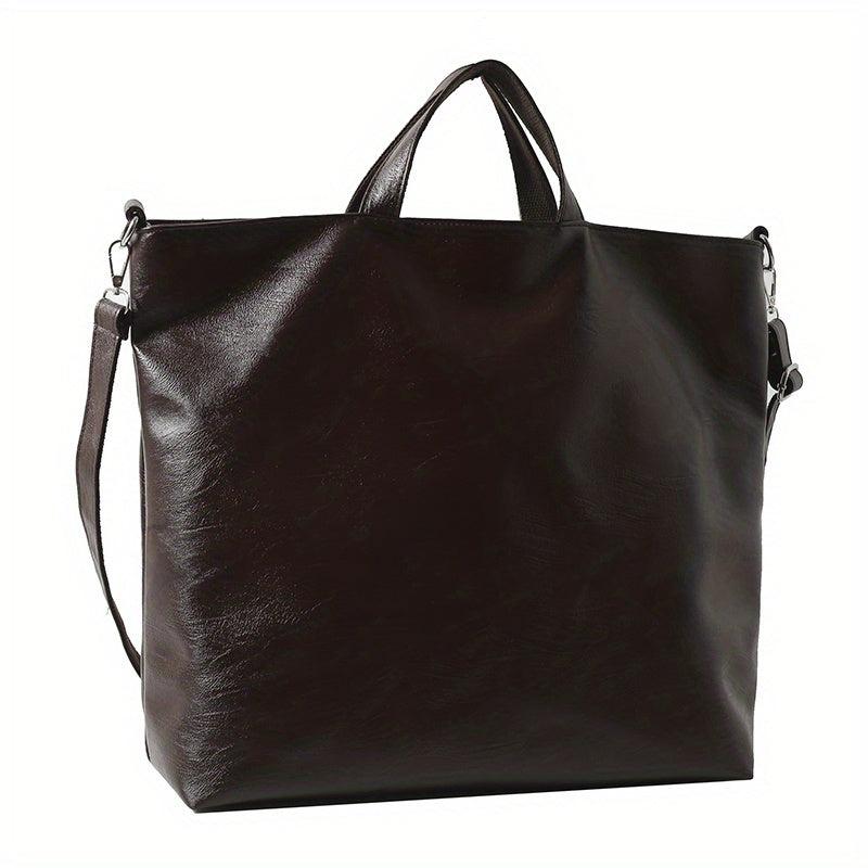Retro Style Tote Bag Large Capacity Crossbody Bag PU Leather Handbags