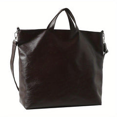 Retro Style Tote Bag Large Capacity Crossbody Bag PU Leather Handbags