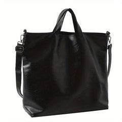 Retro Style Tote Bag Large Capacity Crossbody Bag PU Leather Handbags