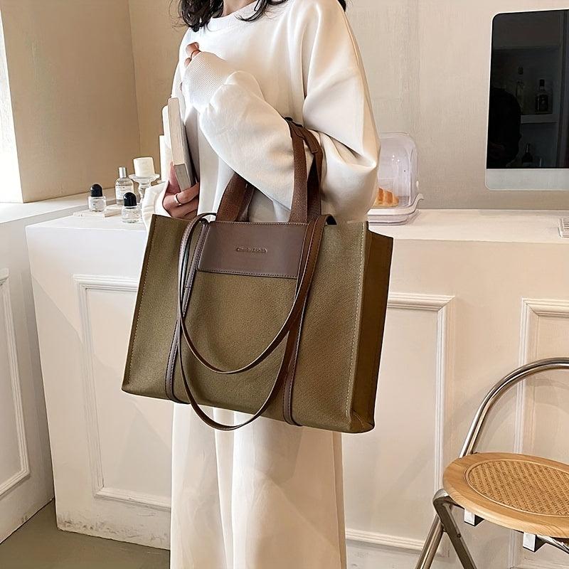 Vintage Canvas Tote Bag Large Handbag