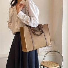 Vintage Canvas Tote Bag Large Handbag